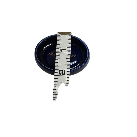 Vintage Avon Trinket Box Mothers Day 1986 Cobalt Blue Porcelain Gold Trim Floral - Picture 5 of 6